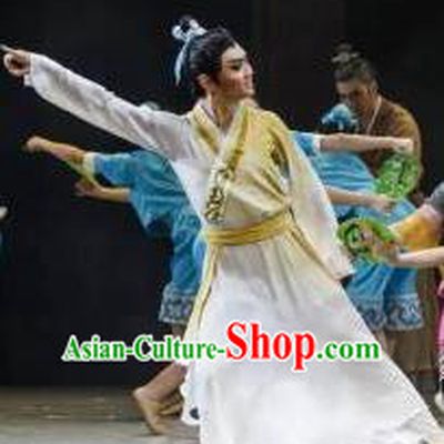 Su Dongpo in Hainan Chinese Ancient Scholar Classical Dance Clothing Stage Performance Dance Costume for Men