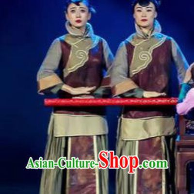 Trilogy of the Rapids Chinese Peking Opera Dress Stage Performance Dance Costume and Headpiece for Women