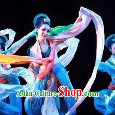 Dunhuang Reflections Chinese Classical Dance Dress Stage Performance Dance Costume and Headpiece for Women