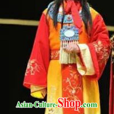 Huang Ye Hong Lou Chinese Peking Opera Niche Jia Baoyu Clothing Stage Performance Dance Costume and Headpiece for Men