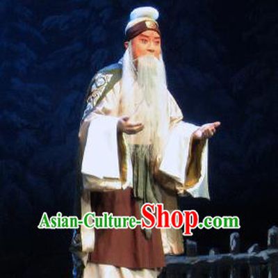 Su Wu In Desert Chinese Beijing Opera Shepherd Clothing Stage Performance Dance Costume and Headpiece for Men