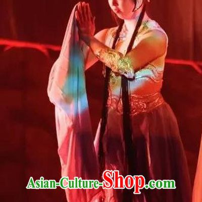 Goddess of the Moon Chinese Peri Classical Dance Dress Stage Performance Dance Costume and Headpiece for Women