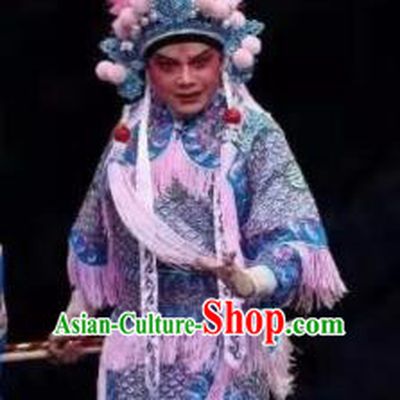 Fan Lihua Chinese Han Opera General Clothing Stage Performance Dance Costume and Headpiece for Men