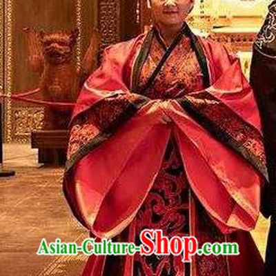Tian Han Legend Chinese Ancient Han Dynasty Queen Dress Stage Performance Costume and Headpiece for Women