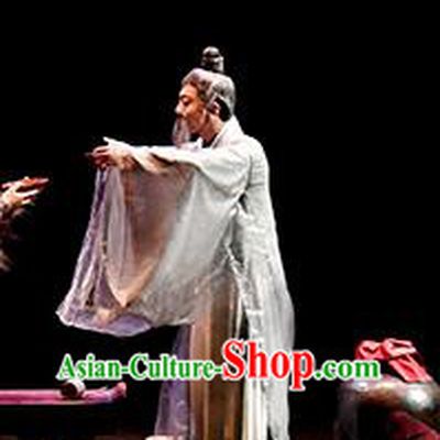 Return To the Three Gorges Chinese Ancient Old Scholar Clothing Stage Performance Dance Costume for Men