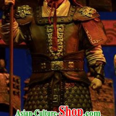 Cai Wenji Chinese Opera Ancient Han Dynasty General Clothing Stage Performance Dance Costume and Headpiece for Men