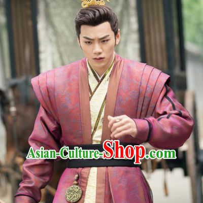 Ancient Chinese Song Dynasty Crown Prince Drama Young Blood Swordsman Wei Yanei Costumes for Men