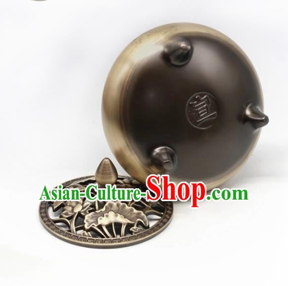 Traditional Chinese Carving Lotus Incense Burner Copper Censer Traditional Chinese Carving Lotus Incense Burner Copper Censer