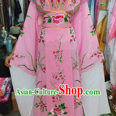Chinese Traditional Beijing Opera Costume Peking Opera Princess Pink Dress for Adults