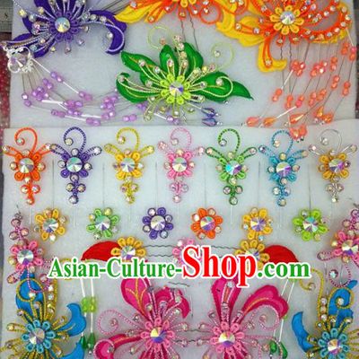 Chinese Traditional Beijing Opera Hair Accessories Peking Opera Princess Head Ornaments Hairpins for Adults