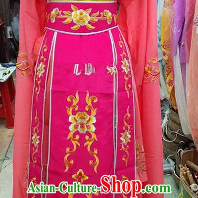 Chinese Traditional Beijing Opera Nobility Lady Rosy Dress Peking Opera Actress Costume for Adults