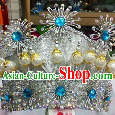 Chinese Traditional Beijing Opera Magic Warriors Helmet Head Ornaments Hair Accessories for Adults