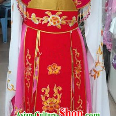 Chinese Traditional Beijing Opera Princess Red Dress Peking Opera Actress Costume for Adults