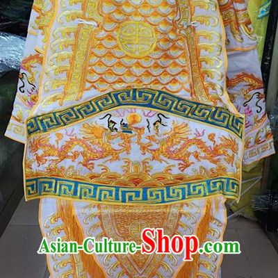 Chinese Traditional Beijing Opera General Golden Costume Peking Opera Military Officer Robe for Adults