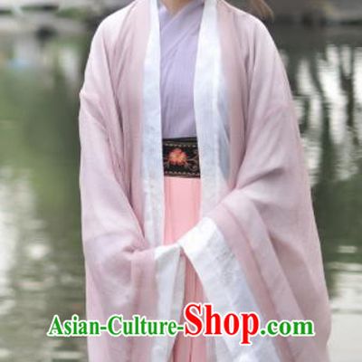 Chinese Ancient Princess Pink Hanfu Dress Jin Dynasty Young Lady Historical Costume Complete Set for Women
