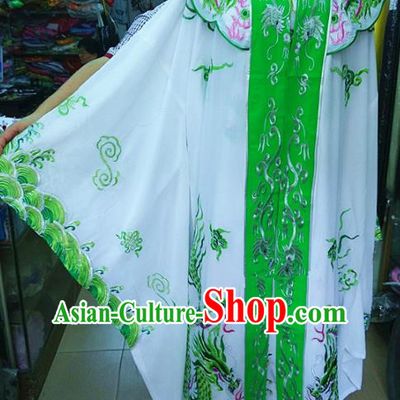 Chinese Traditional Beijing Opera Emperor Costume Peking Opera Niche Green Robe for Adults