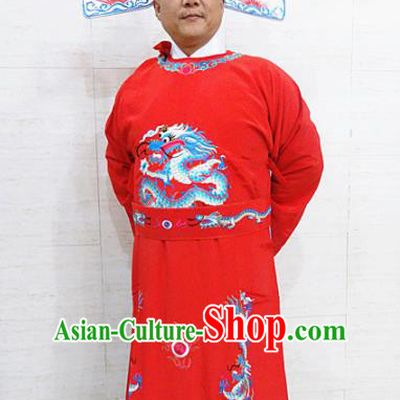 Chinese Traditional Beijing Opera Niche Robe Peking Opera Scholar Bridegroom Costume for Adults