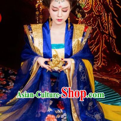 Chinese Ancient Tang Dynasty Palace Historical Costumes Traditional Imperial Concubine Hanfu Dress for Women