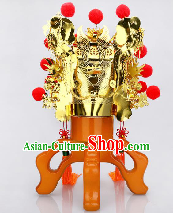 Chinese Traditional Religious Hair Accessories Marshal Guan Feng Shui Taoism Hat Chinese Traditional Religious Hair Accessories Marshal Guan Feng Shui Taoism Hat