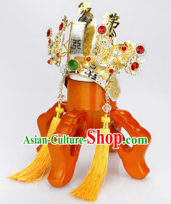 Chinese Traditional Religious Hair Accessories Buddhism Bodhisattva Feng Shui Hat Chinese Traditional Religious Hair Accessories Buddhism Bodhisattva Feng Shui Hat