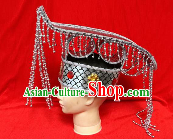Chinese Traditional Beijing Opera Hat Peking Opera Emperor Tassel Hat Chinese Traditional Beijing Opera Hat Peking Opera Emperor Tassel Hat