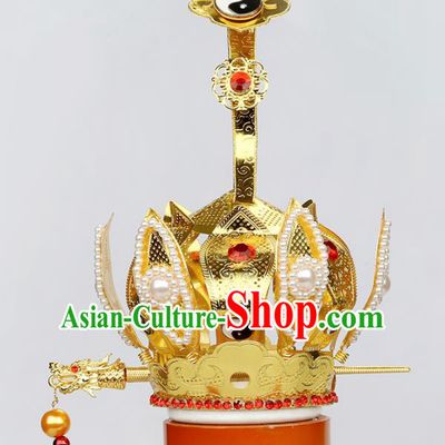 Chinese Traditional Religious Hair Accessories Feng Shui Taoism Prince Hairdo Crown