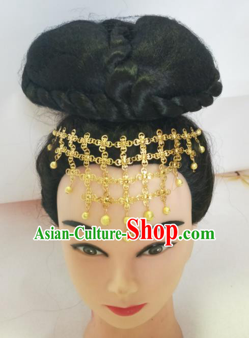 Chinese Traditional Bride Hair Accessories Wedding Golden Headband for Women Chinese Traditional Bride Hair Accessories Wedding Golden Headband for Women