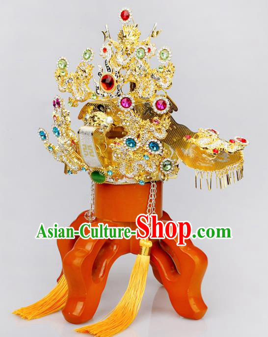 Chinese Traditional Religious Hair Accessories Taoism Feng Shui Town God Hat Chinese Traditional Religious Hair Accessories Taoism Feng Shui Town God Hat