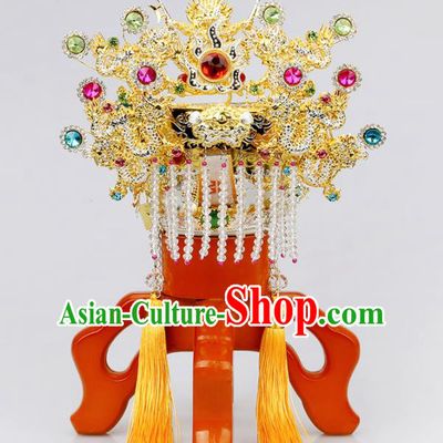 Chinese Traditional Religious Hair Accessories Taoism Feng Shui Guan God Hat