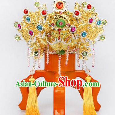 Chinese Traditional Religious Hair Accessories Taoism Phoenix Coronet Feng Shui Heavenly Queen Hat