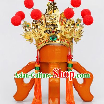 Chinese Traditional Religious Hair Accessories Buddhism Feng Shui Hat