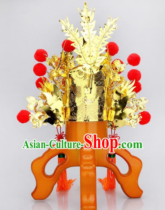 Chinese Traditional Religious Hair Accessories Feng Shui Taoism General Helmet Hat Chinese Traditional Religious Hair Accessories Feng Shui Taoism General Helmet Hat