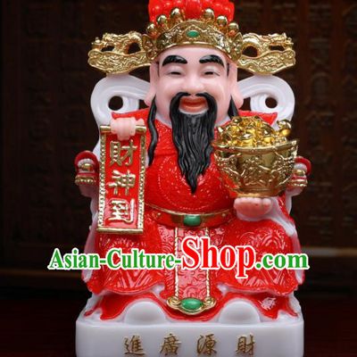 Chinese Traditional Religious Supplies Feng Shui Red Clothing Taoism Wealth God Decoration