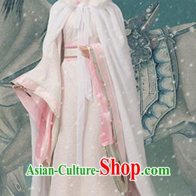 Chinese Ancient Drama Palace Lady Hanfu Dress Traditional Han Dynasty Imperial Consort Costume and Headpiece for Women