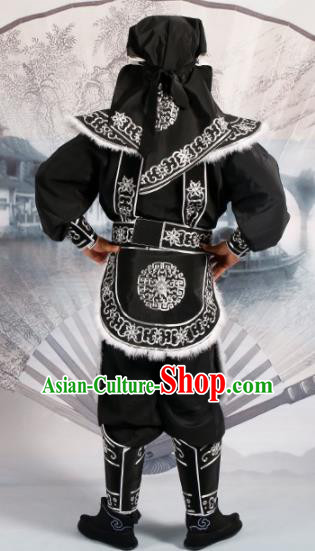 Chinese Traditional Beijing Opera Takefu Costume Ancient Swordsman Black Clothing Chinese Traditional Beijing Opera Takefu Costume Ancient Swordsman Black Clothing
