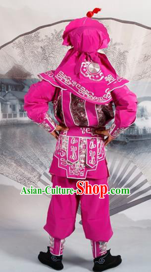 Chinese Traditional Beijing Opera Takefu Rosy Costume Ancient Swordsman Clothing Chinese Traditional Beijing Opera Takefu Rosy Costume Ancient Swordsman Clothing