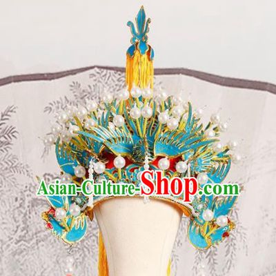Chinese Traditional Beijing Opera Phoenix Coronet Hair Accessories Ancient Kun Opera Imperial Consort Headwear