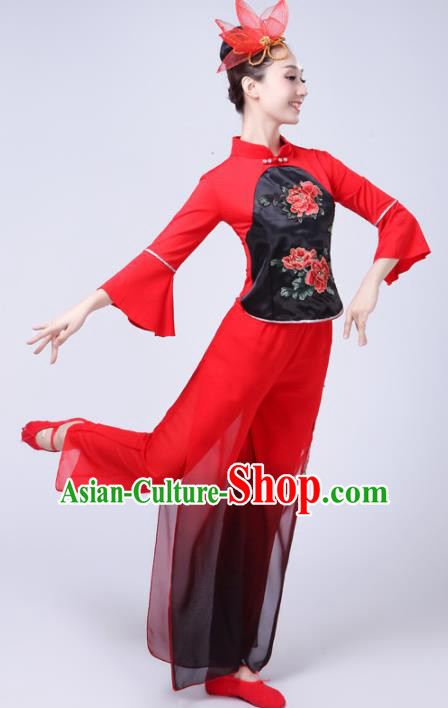 Chinese Traditional Folk Dance Costume Classical Yangko Dance Clothing for Women Chinese Traditional Folk Dance Costume Classical Yangko Dance Clothing for Women