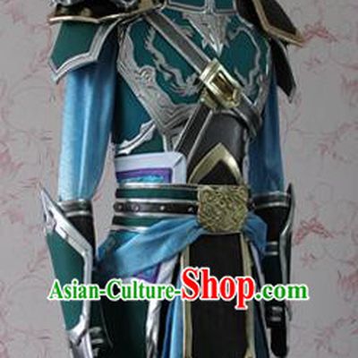 Chinese Ancient Cosplay Swordsman Costume Traditional General Zhao Yun Armor Clothing for Men