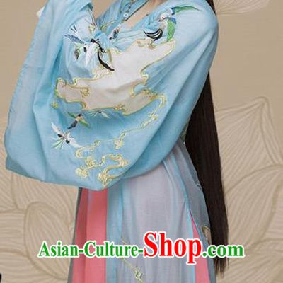 Chinese Ancient Imperial Consort Hanfu Dress Traditional Beijing Opera Actress Costume and Headpiece for Women