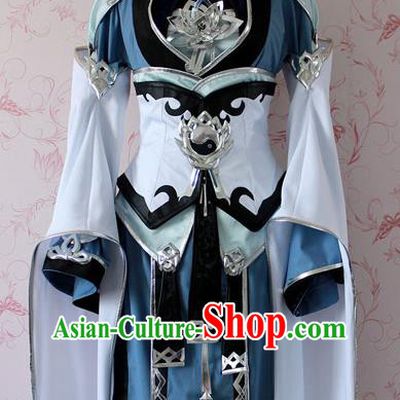 Chinese Ancient Swordswoman Peri Costume Traditional Cosplay Princess Dress for Women