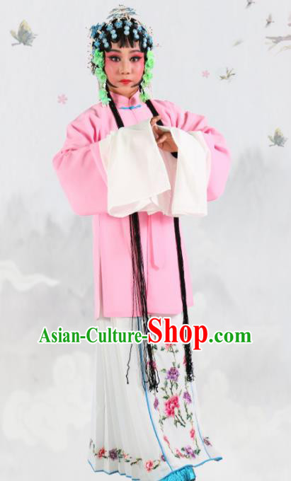 Traditional Chinese Beijing Opera Children Costume Peking Opera Diva Pink Cloak for Kids Traditional Chinese Beijing Opera Children Costume Peking Opera Diva Pink Cloak for Kids
