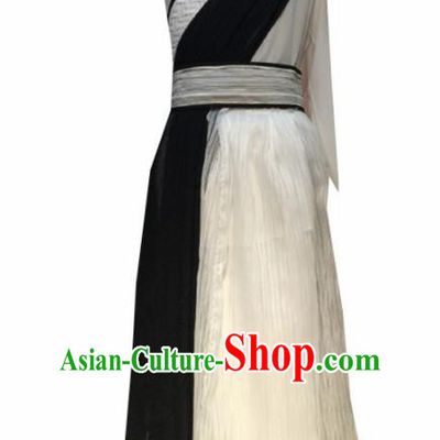 Traditional Chinese Classical Dance Costume China Folk Dance White Clothing for Men