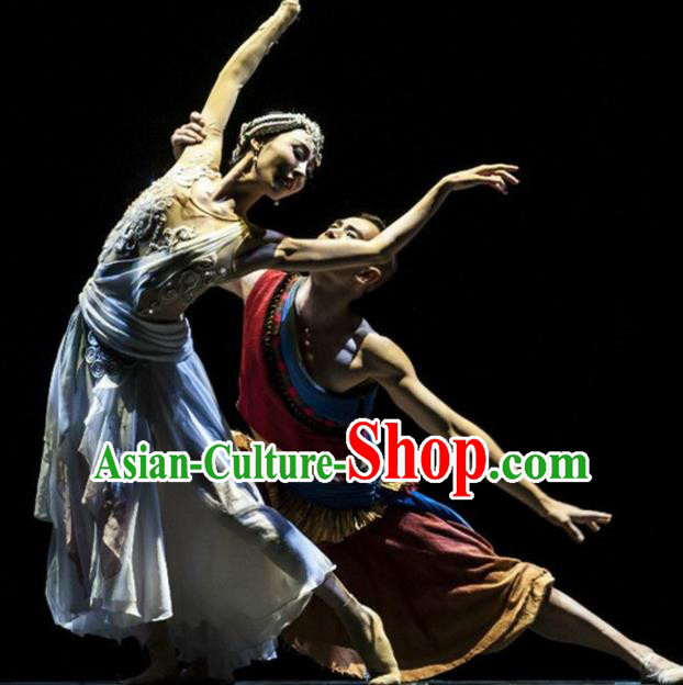 Traditional Chinese Classical Dance Costume China Ethnic Couple Dance Clothing Complete Set Traditional Chinese Classical Dance Costume China Ethnic Couple Dance Clothing Complete Set