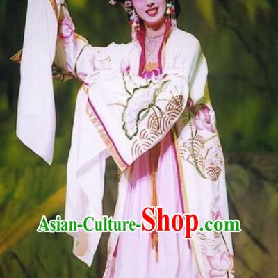 Traditional Chinese Beijing Opera Diva Embroidered Dress Ancient Princess Historical Costume