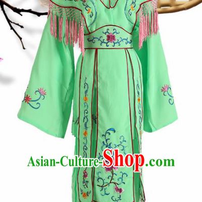 Traditional Chinese Beijing Opera Peri Costume Peking Opera Princess Green Dress
