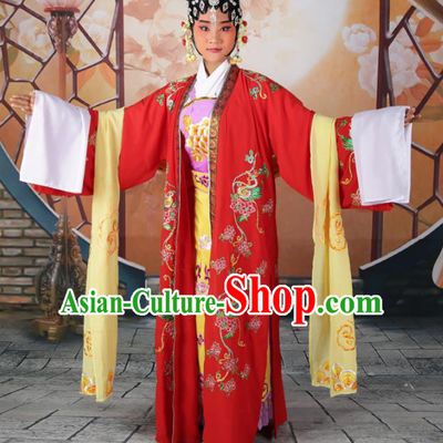 Traditional Chinese Beijing Opera Empress Costume Peking Opera Queen Red Dress