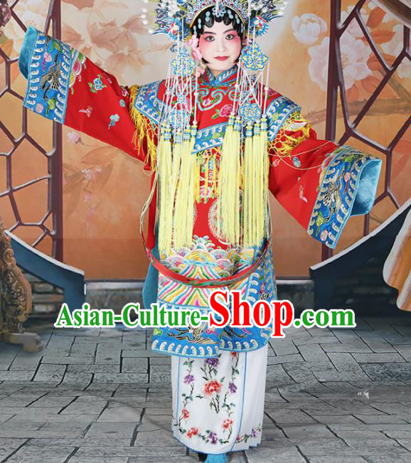 Traditional Chinese Beijing Opera Diva Costume Peking Opera Imperial Concubine Red Dress Traditional Chinese Beijing Opera Diva Costume Peking Opera Imperial Concubine Red Dress