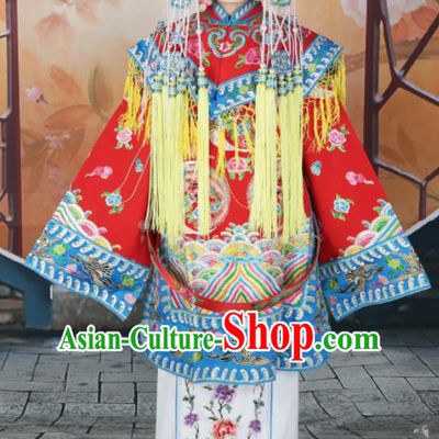 Traditional Chinese Beijing Opera Diva Costume Peking Opera Imperial Concubine Red Dress