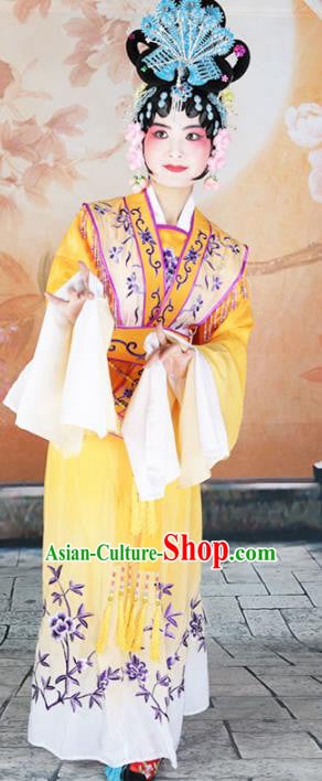 Traditional Chinese Beijing Opera Princess Costume Peking Opera Diva Yellow Dress Traditional Chinese Beijing Opera Princess Costume Peking Opera Diva Yellow Dress